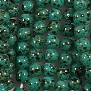 4mm Turquoise Speckled Coated Round Beads [100]