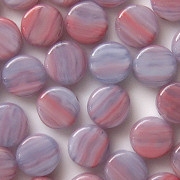 8mm Pink/Lavender Swirl Coin Beads [50]