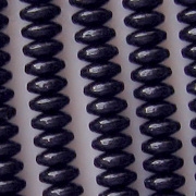 2x6mm Black Rondelle Beads [100]