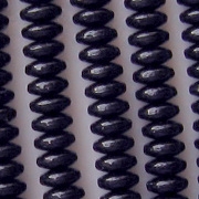 2x6mm Black Rondelle Beads [100]