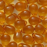 8mm Medium Topaz Teardrop Beads [50]