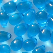 8mm Aqua Teardrop Beads [50]
