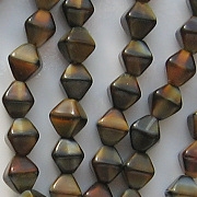 6mm Brown Tiger Bicone Beads [50]