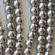 6mm Silver-Colored Round Beads [50]