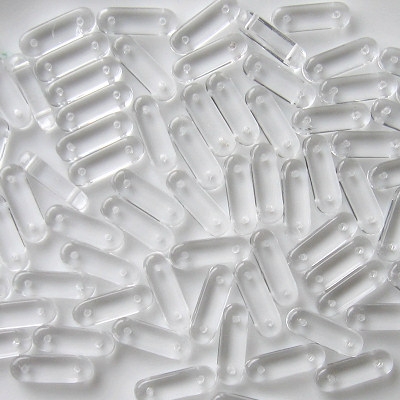 15mm Clear Double-Hole Bars [50]