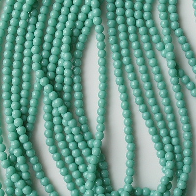 4mm Greenish Turquoise Round Beads [100]