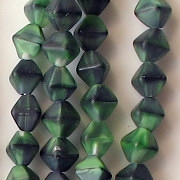 6mm Green Tiger Matte Bicone Beads [50]