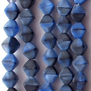 6mm Blue Tiger Matte Bicone Beads [50]