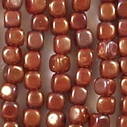 3.5mm Red-Bronze Cube Beads [100] (see Comments)