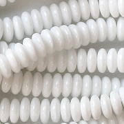 2x6mm White Rondelle Beads [100]