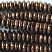 2x6mm Dark Bronze Rondelle Glass Beads [100] (see Comments)