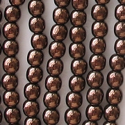 4mm Dark Bronze Round Glass Beads [100]