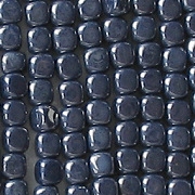 3.5mm Opaque Navy Blue Luster Cube Beads [100]