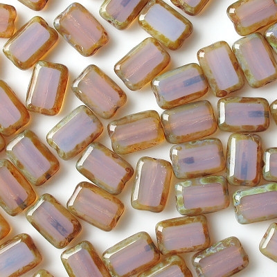 12mm Milky Light Amethyst Polished Rectangle Beads [20] (see Comments)