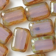 12mm Milky Light Amethyst Polished Rectangle Beads [20] (see Comments)