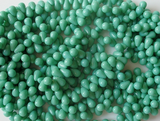 6mm Turquoise Teardrop Beads [100]