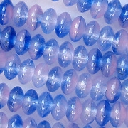 3x5mm Blue/Pink Rondelle Beads [100]