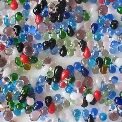 6mm & 7mm Mixed Teardrop Beads [100]