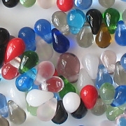 6mm & 7mm Mixed Teardrop Beads [100]