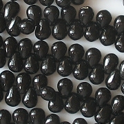 6mm Black Teardrop Beads [100]