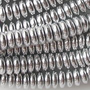 2x6mm Silver-Colored Rondelle Beads [100]