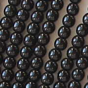 4mm Black Round Beads [100]