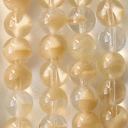 8mm Beige Givre Round Beads [50]