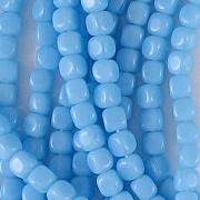 3.5mm Baby Blue Cube Beads [100]