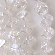 8mm Clear Luster Diagonal Cube Beads [50]