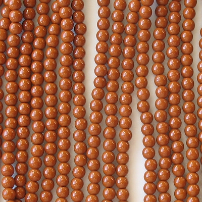 4mm Brown Umber Round Beads [100]