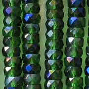 3x6mm Green Azuro Faceted Rondelle Beads [50]