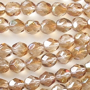 6mm Golden Celsian Faceted Round Beads [50]