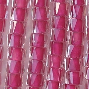 5x6mm Fuchsia-Lined Faceted Pony Beads [50]