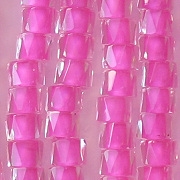 5x6mm Rose-Pink-Lined Faceted Pony Beads [50]