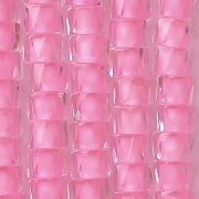 5x6mm Pink-Lined Faceted Pony Beads [50]