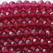 5x7mm Fuchsia Faceted Rondelle Beads [50]