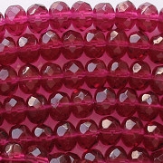 5x7mm Fuchsia Faceted Rondelle Beads [50]