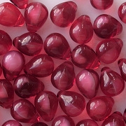 9mm Cranberry/Pearl Teardrop Beads [50]