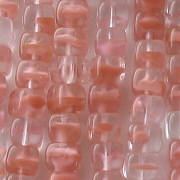 5x7mm Pink Givre Cube Beads [50]