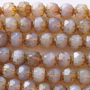 6mm Milky Amethyst Faceted 'Renaissance' Beads [50] (see Comments)