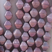 6mm Opaque Purple/Copper Luster Bicone Beads [50] (see Comments)