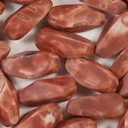 18mm Red Matte Ceramic Pinched Oval Beads [25]