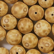 11mm Yellow Mottled Ceramic Round Beads [31]