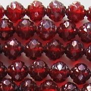 7x8mm Red Luster Faceted Rosebud Beads [25]
