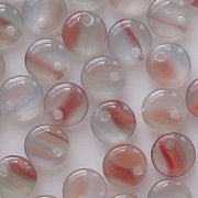 6mm 'Red Sunset' Lentil Beads [100]