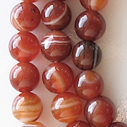 8mm Carnelian Beads [47-49] (see Defects)