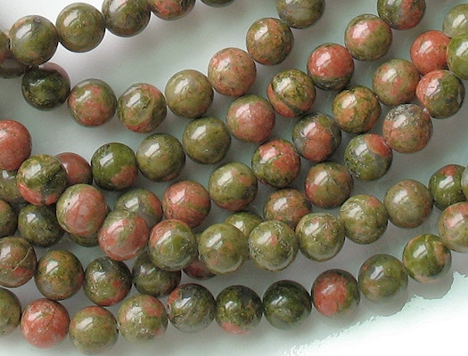 8mm Unakite Beads [48-49] (see Defects)