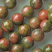 8mm Unakite Beads [48-49] (see Defects)