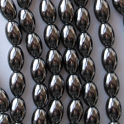 8mm Hematite Oval Beads [50]