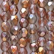 4mm Gold Apollo Faceted Round Beads [100]